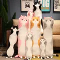 50/70cm Cute Soft Long Cat Plush Toys Stuffed Animals Pillow Throw Cat Plushies Doll Home Decor