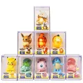 9 Style Pokemon Figures Toys Pikachu Seal Cartoon Series Anime Model Ornaments Kids Birthday Gift