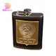 DEOUNY Russian CCCP Alcohol Whiskey Flask Jagermeister Black Leather Hip Flask Flagon Whisky Bottle