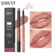 QIBEST Matte Lipliner Pencil Lipstick Sets Nude Pink Red Contour Tint Lipstick Waterproof Lasting