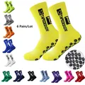 6 Pairs New Anti Slip Football Socks For Men's Outdoor Sports Grip Football Socks for Women 38-45