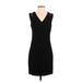 T Tahari Casual Dress - Sheath: Black Solid Dresses - Women's Size 4