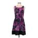Kensie Casual Dress - A-Line Scoop Neck Sleeveless: Purple Dresses - Women's Size Medium