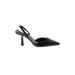 H&M Heels: Slip-on Stiletto Cocktail Black Solid Shoes - Women's Size 38 - Pointed Toe