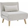 Deco In Paris - Fauteuil convertible en tissu beige tonka