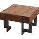 Table basse HW C-A15, table de salon, bois de sapin rustique massif - brun 60x60cm