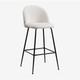 Tabouret haut en chenille Kana Design Sklum 75 cm Blanc Noir - ↑75 cm Noir Blanc