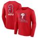 Men's Fanatics Branded Bryce Harper Red Philadelphia Phillies Fastball Player Name & Number Long Sleeve T-Shirt