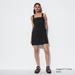 Women's Linen Blend Sleeveless Mini Dress | Black | Large | UNIQLO US