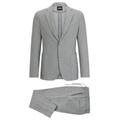 Slim-fit suit in striped stretch cotton