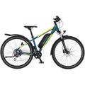 E-Bike FISCHER FAHRRAD "TERRA 2.1 Junior 422" E-Bikes Gr. 38 cm, 27,5 Zoll (69,85 cm), blau (grün glanz) E-Bikes