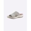Pantolette JANA, Damen, Gr. 39, grau (hellgrau), Textil, sportlich, Schuhe