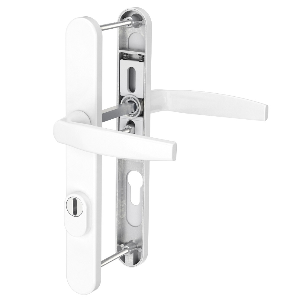 MS Beschläge Langschild PZ 72mm Schmalrahmengarnitur Kernziehschutz Drücker/Drücker 55-70mm Image