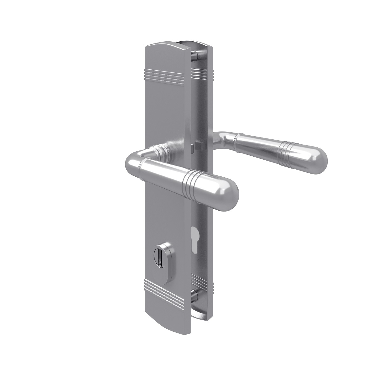 MS Beschläge Kernziehschutz Sicherheitsbeschlag PZ Schutzbeschlag Drücker / Drücker DIN 8/72 Image