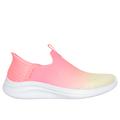 Skechers Women's Slip-ins: Ultra Flex 3.0 - Beauty Blend Sneaker | Size 8.0 | Neon Pink/Yellow | Textile/Synthetic | Vegan | Machine Washable