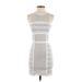 Ali & Jay Cocktail Dress - Mini: Gray Jacquard Dresses - Women's Size Small