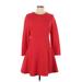 Shoshanna Casual Dress - Fit & Flare: Red Solid Dresses - Women's Size 12