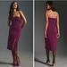 Anthropologie Dresses | Anthropologie Maeve Ribbed Cutout Midi Dress New Size Small | Color: Purple | Size: S