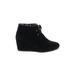 TOMS Ankle Boots: Black Solid Shoes - Women's Size 8 1/2 - Round Toe