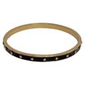 Kate Spade Jewelry | Kate Spade Black Studded Gold Bangle Bracelet | Color: Black/Gold | Size: Os