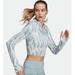 Adidas Tops | Adidas Run It Sweatshirt Women's Large Dash Gray Long Sleeve Hoodie Crop New Nwt | Color: Blue/Gray | Size: L
