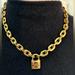 Michael Kors Jewelry | Michael Kors Gold Tone Chunky Chain Necklace With Padlock | Color: Gold | Size: Os