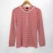 J. Crew Tops | J.Crew Size Xs Womens Crew Neck Long Sleeve Cotton Top Shirt Red White Striped | Color: Red/White | Size: Xs