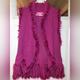 Lilly Pulitzer Jackets & Coats | Lilly Pulitzer Medium Bordeaux Berry Faux Fur Knit Torini Sweater Vest. | Color: Pink | Size: M