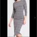 Athleta Dresses | Athleta Gray Midi Dress | Color: Gray/White | Size: M