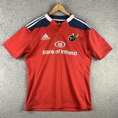 Adidas Shirts | Adidas Munster Rugby 2014/2015 Jersey Shirt Maillot Mens L Bank Of Ireland Union | Color: Red | Size: L
