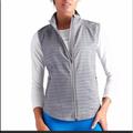 Athleta Jackets & Coats | Athleta Stripe Jammin Run Vest Training Run Jacket F. | Color: Gray | Size: L