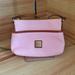 Dooney & Bourke Bags | Dooney And Bourke Pink Pebbled Leather Crossbody Brown Trim Pocket Front | Color: Brown/Pink | Size: Os