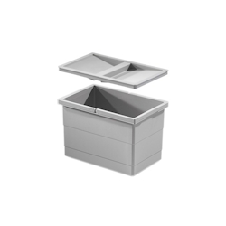 Hailo Inneneimer 1073979 mit Deckel hellgrau 350 x 226 x 220 mm 2 Henkel Image