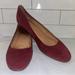 Madewell Shoes | Madewell Ella Pump Burgundy Red Suede Women Size 10 Block Heel Ballet Round Toe | Color: Red | Size: 10