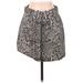 Topshop Casual A-Line Skirt Mini: Black Snake Print Bottoms - Women's Size 8