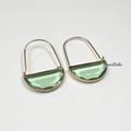 Anthropologie Jewelry | 3/$38 New Anthro Light Lime Green Glass Crescent Earrings | Color: Gold/Green | Size: Os