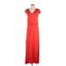 Barneys New York Casual Dress - Maxi: Red Dresses - Women's Size Small