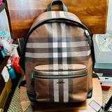 Burberry Bags | Burberry Men’s Dark Birch Brown Check Backpack | Color: Black/Brown | Size: Os