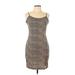 Shein Casual Dress - Mini: Tan Leopard Print Dresses - Women's Size Large