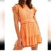 Free People Dresses | Free People Orange Coral Bronze Embroidered Boho Weekend Brunch Dress | Color: Orange | Size: L