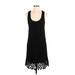 Broadway & Broome Cocktail Dress - Mini Scoop Neck Sleeveless: Black Print Dresses - Women's Size 2