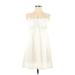 Lilly Pulitzer Casual Dress - A-Line: Ivory Solid Dresses - Women's Size X-Small