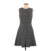 Madewell Casual Dress - Mini High Neck Sleeveless: Gray Dresses - Women's Size 6