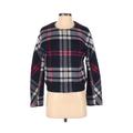 J.Crew Wool Coat: Blue Plaid Jackets & Outerwear - Women's Size X-Small