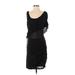 Nanette Lepore Casual Dress - Party Scoop Neck Sleeveless: Black Print Dresses - Women's Size Small