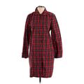 J.Crew Jacket: Mid-Length Red Print Jackets & Outerwear - Women's Size 4