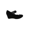 Me Too Heels: Pumps Wedge Casual Black Solid Shoes - Women's Size 7 1/2 - Round Toe