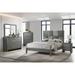 Sim 4 Piece Gunmetal Gray Panel Bedroom Set