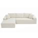 Multi-Functions L-Shape Upholstered Modular Sectional Sofa Set Sleeper Sofa 2 PC Free Combination,1 Left Chaise+2 Sofa Seater