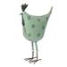 Metal Green Polka Dot Standing Hen Standing Decor